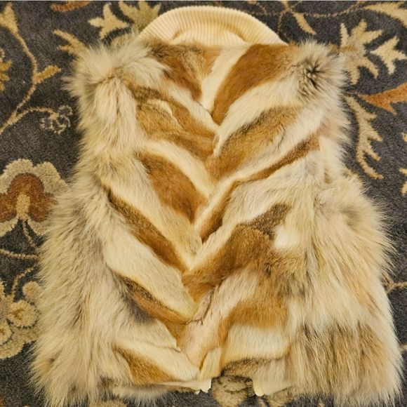 Adam Lippes coyote fur vest medium full zip - Picture 9 of 9